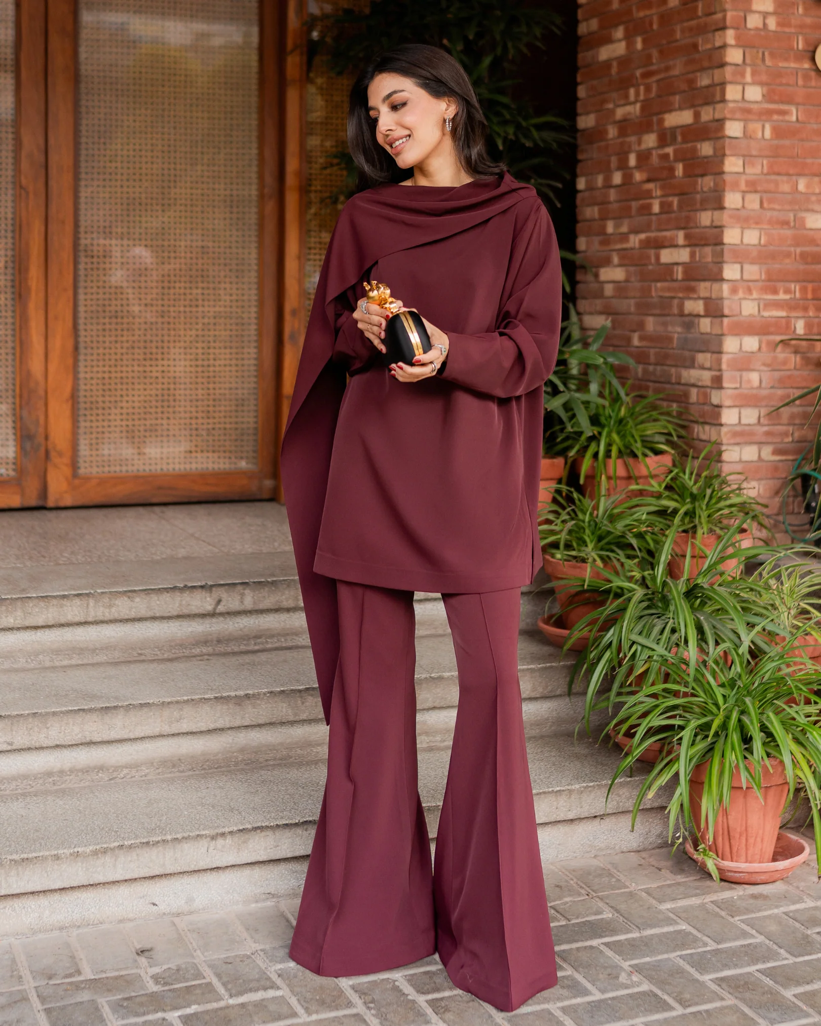 Burgundy Drape Set - Image 2