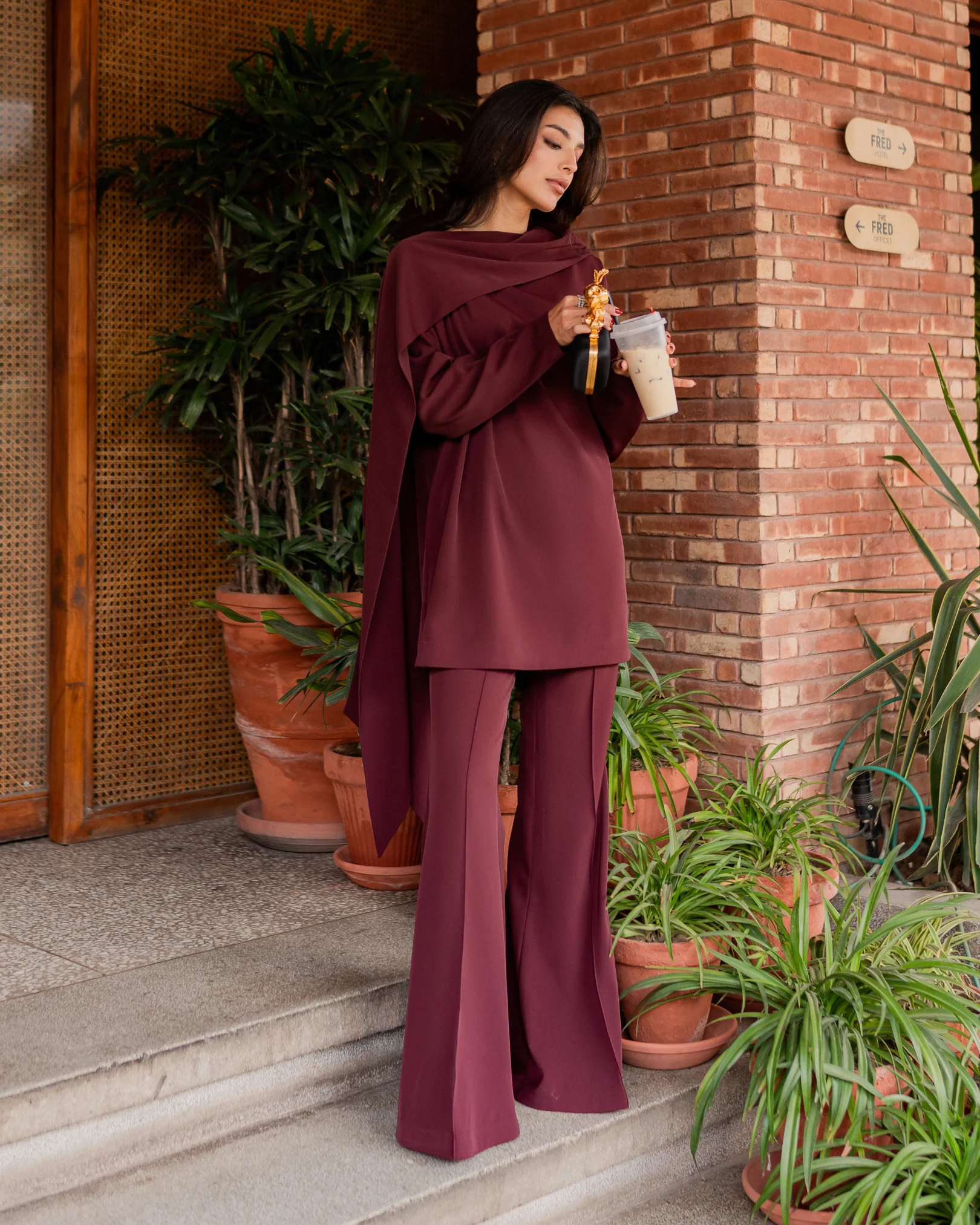 Burgundy Drape Set - Image 4