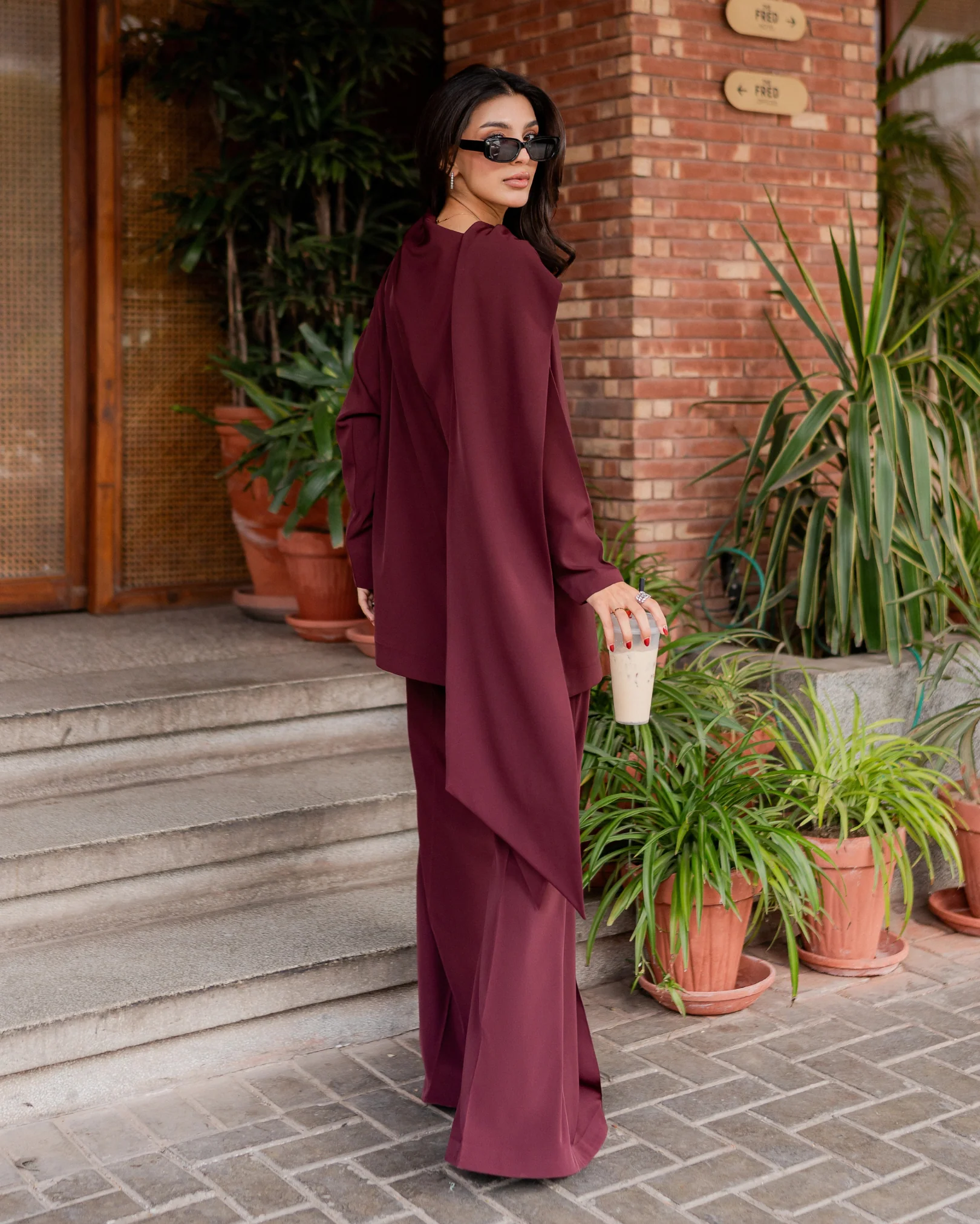 Burgundy Drape Set - Image 5