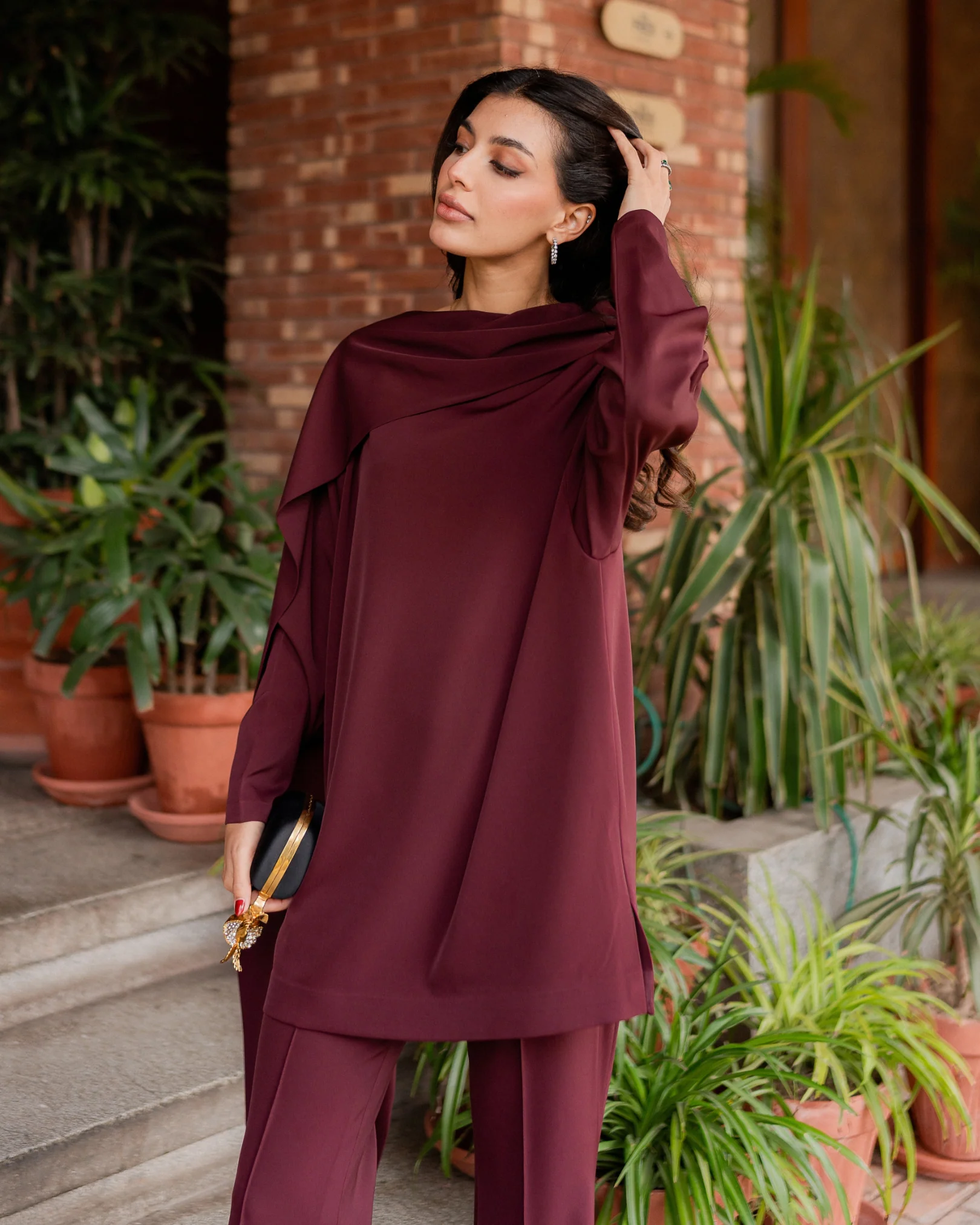 Burgundy Drape Set - Image 6