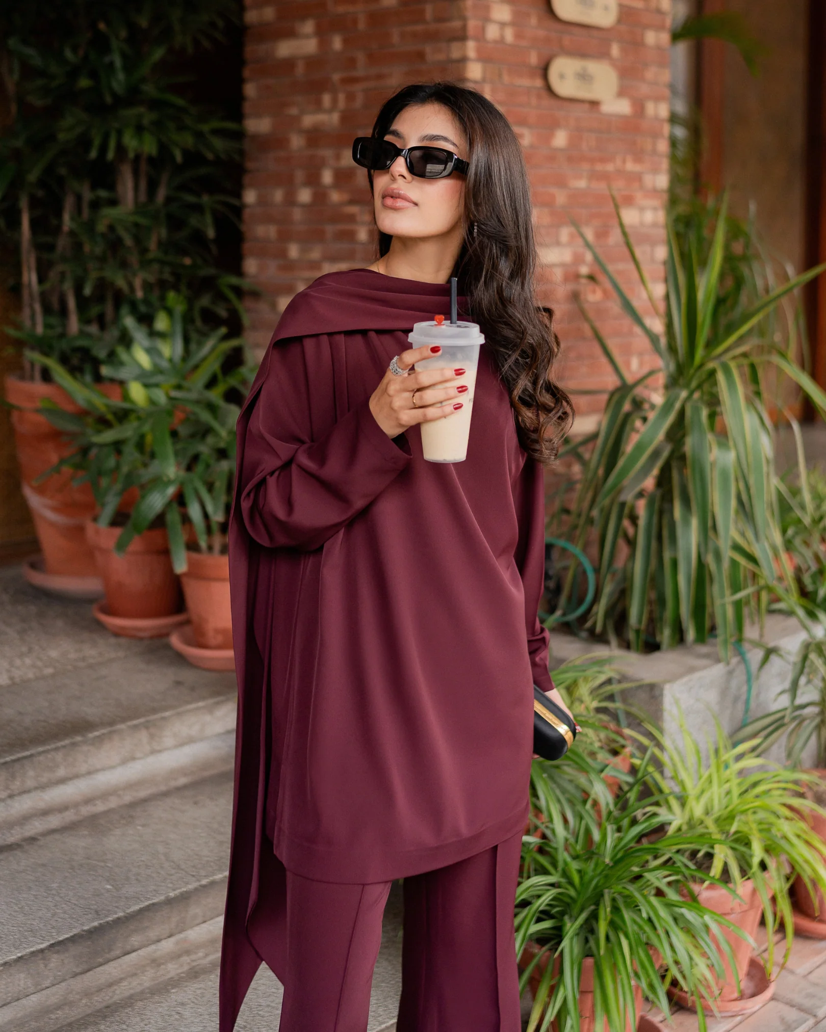 Burgundy Drape Set - Image 8