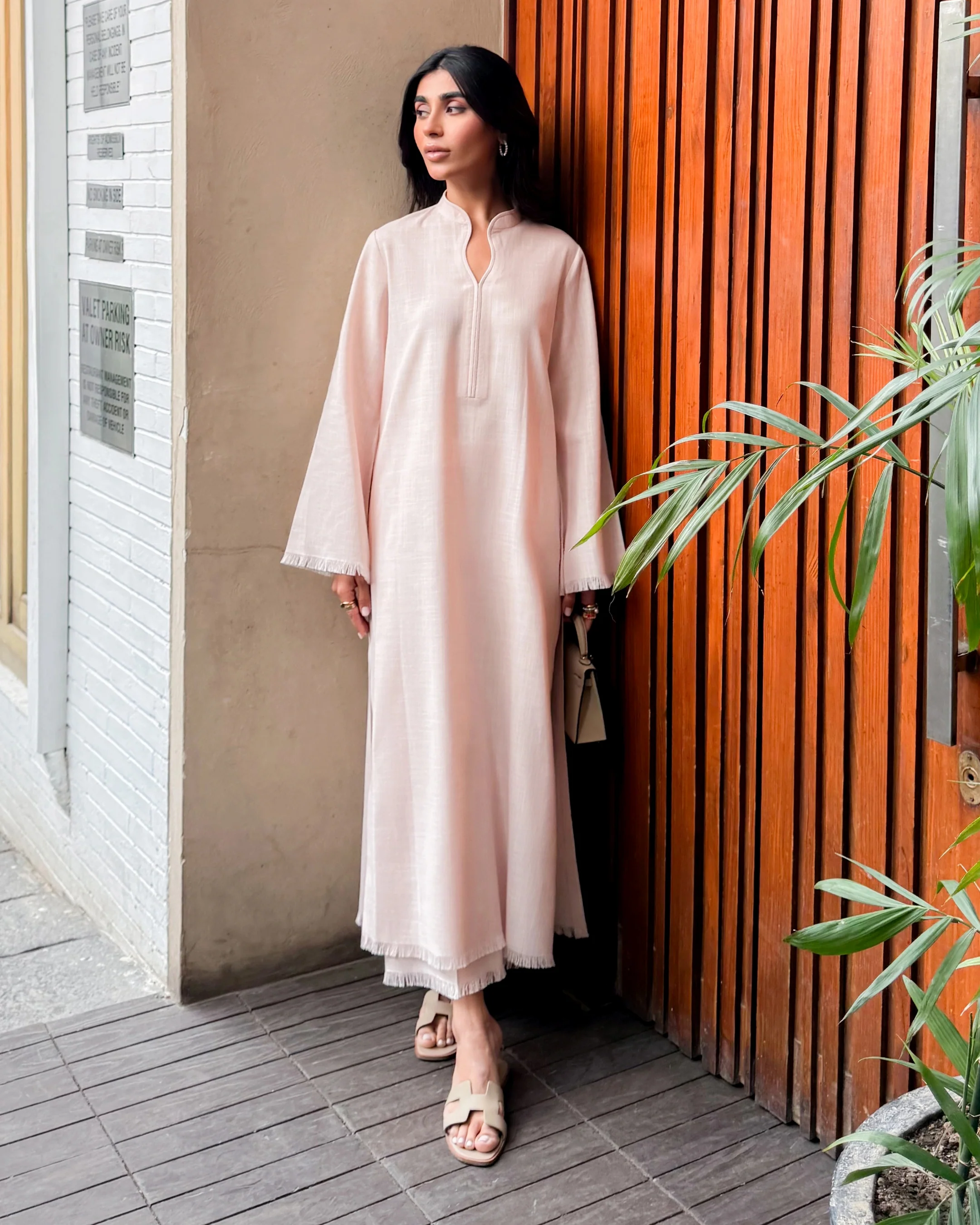 Light Pink Linen Fringe Set - Image 6