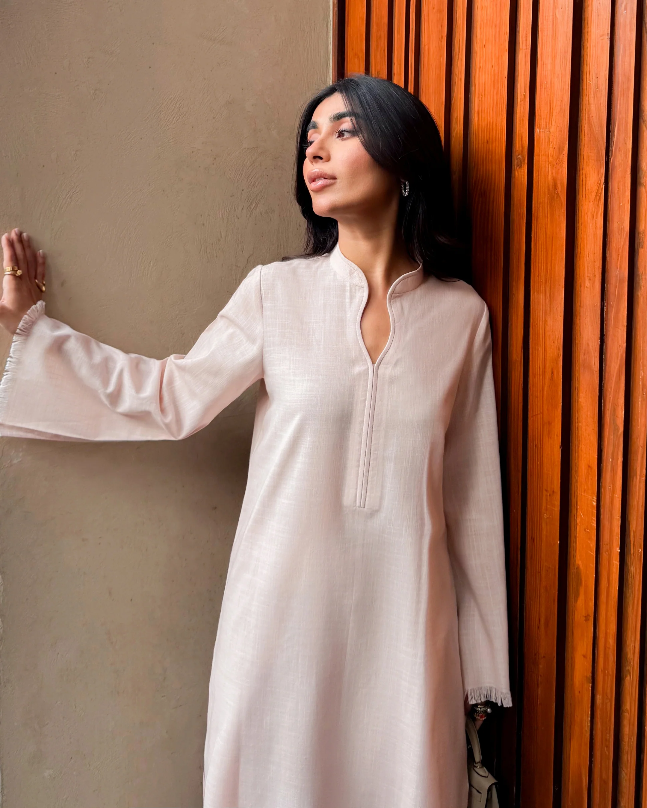 Light Pink Linen Fringe Set - Image 7