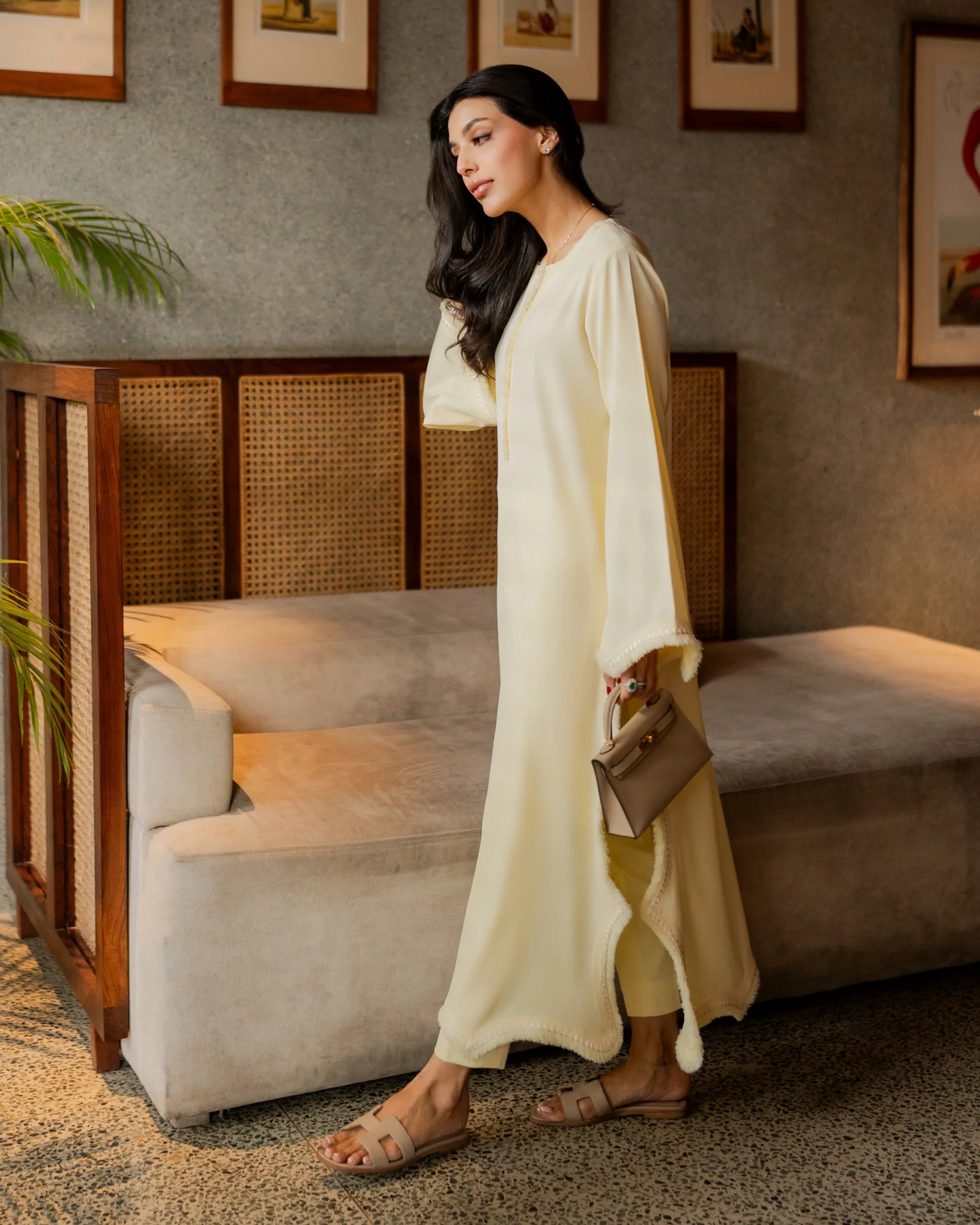 Light Yellow Embroided Thread Set - Image 4
