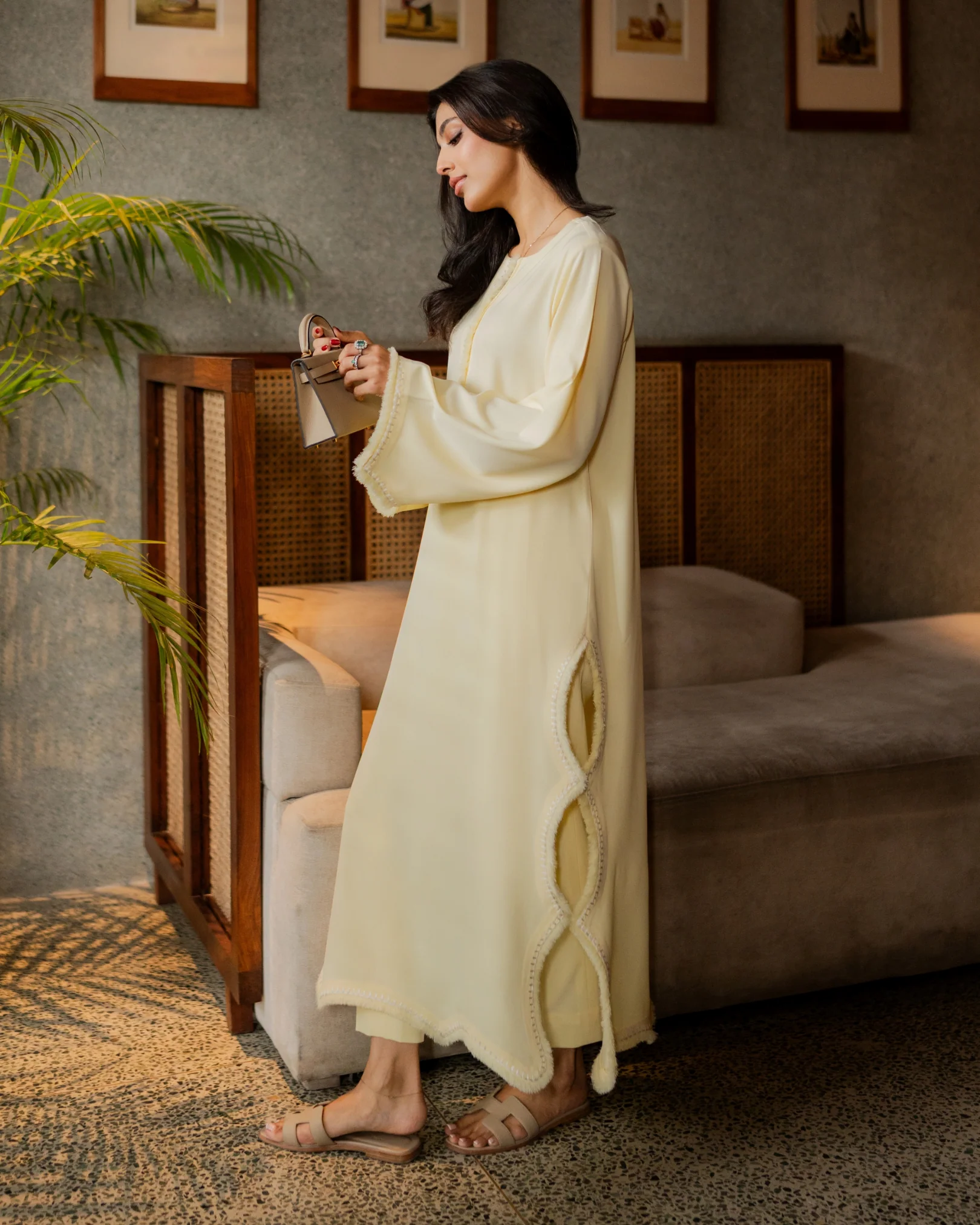 Light Yellow Embroided Thread Set - Image 5