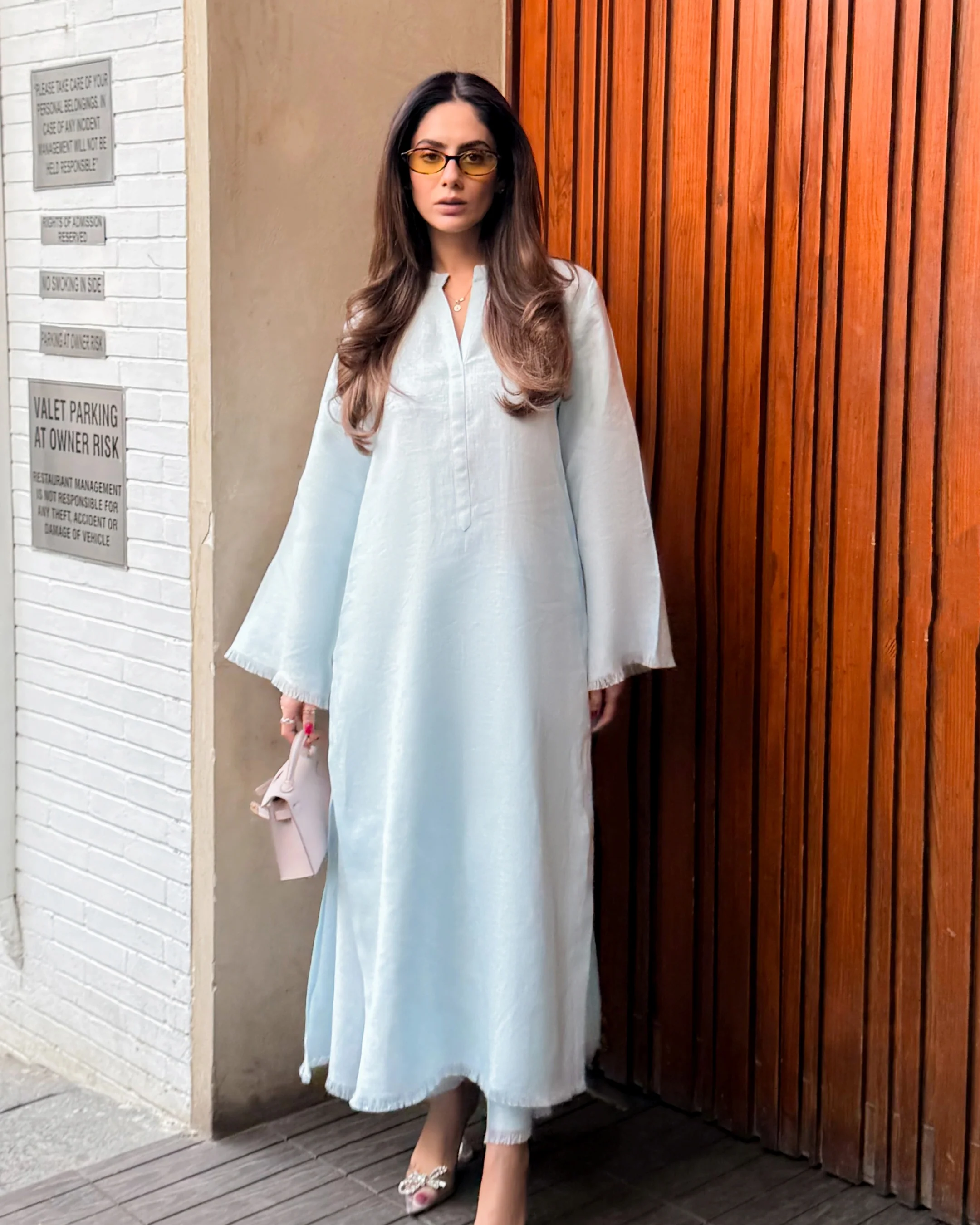 Baby Blue Linen Fringe Set - Image 3