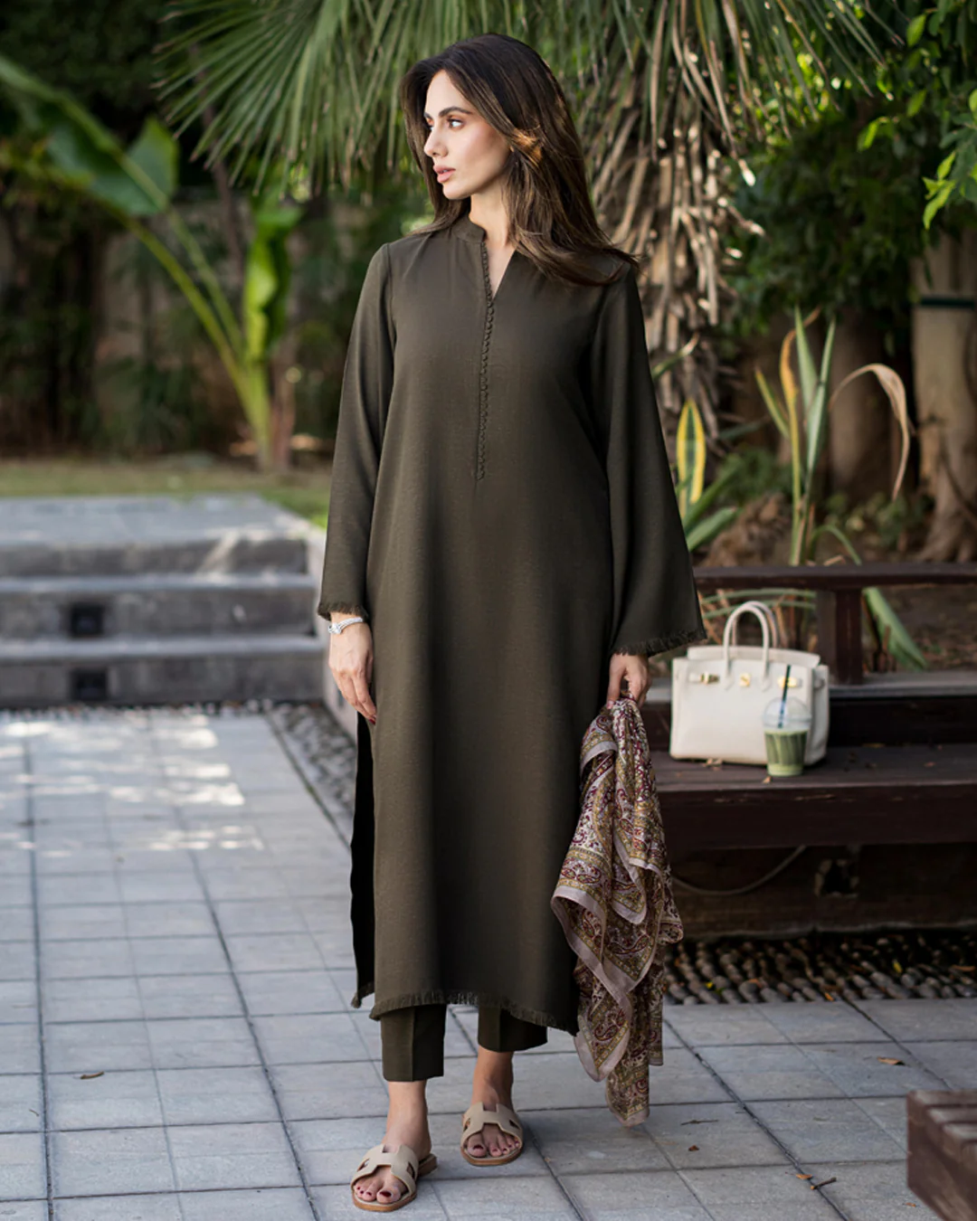 Olive Karandi Fringe Set - Image 3