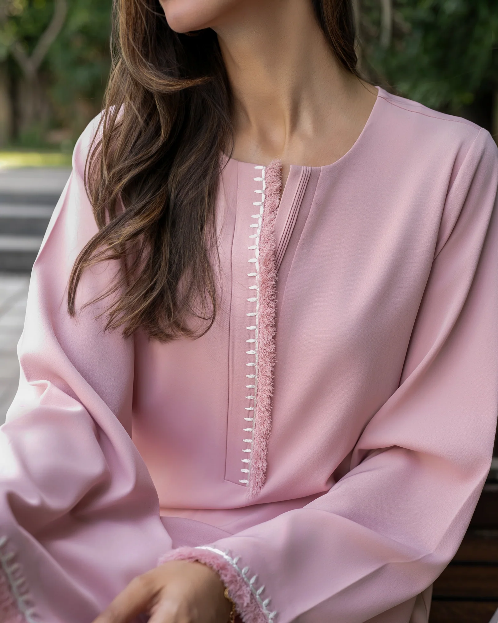Pink Embroided Thread Set - Image 3
